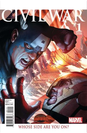 Civil War (2nd Series) 1F published by Marvel with cover art by Leinil Francis Yu