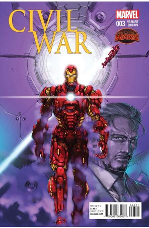 Civil War (2nd Series) 3A published by Marvel with cover art by Kia Asamiya