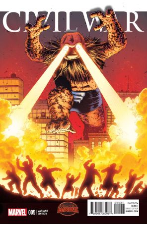 Civil War (2nd Series) 5A published by Marvel with cover art by John Cassaday