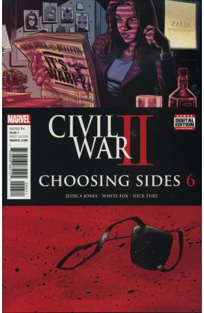 Civil War II: Choosing Sides 6 published by Marvel with cover art by Declan Shalvey and Cameron Stewart