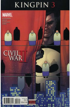 Civil War II: Kingpin 3 published by Marvel with cover art by Aaron Kuder