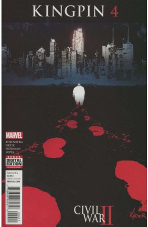 Civil War II: Kingpin 4 published by Marvel with cover art by Aaron Kuder