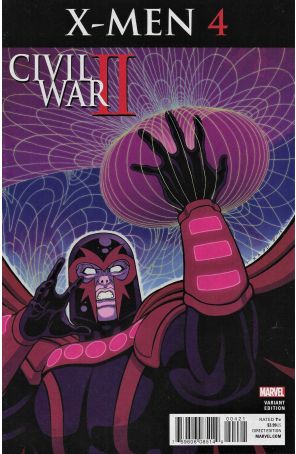 Civil War II: X-Men 4A published by Marvel with cover art by Tradd Moore