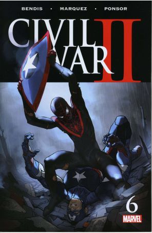Civil War II 6 published by Marvel with cover art by Marko Djurdjevic