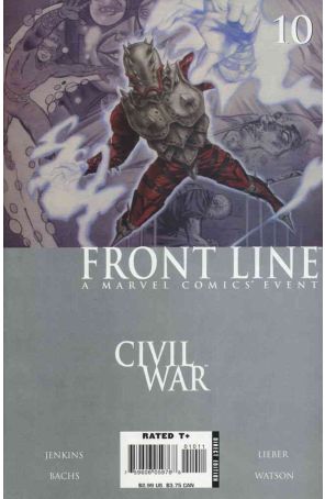 Civil War: Front Line 10 published by Marvel with cover art by John Watson