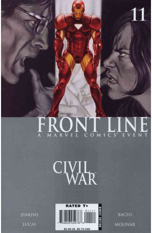 Civil War: Front Line 11 published by Marvel with cover art by John Watson