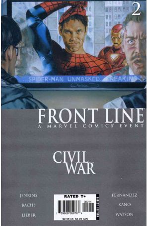 Civil War: Front Line 2 published by Marvel with cover art by John Watson