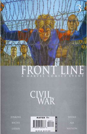 Civil War: Front Line 3 published by Marvel with cover art by John Watson