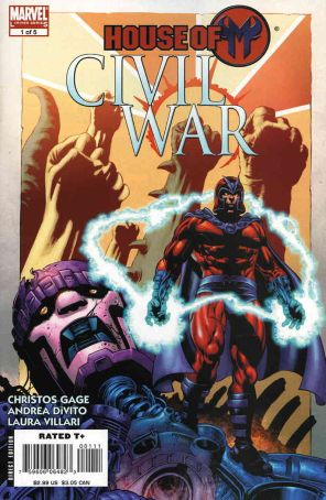 Civil War: House of M 1 published by Marvel with cover art by Michael Perkins