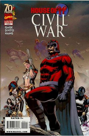 Civil War: House of M 5 published by Marvel with cover art by Michael Perkins