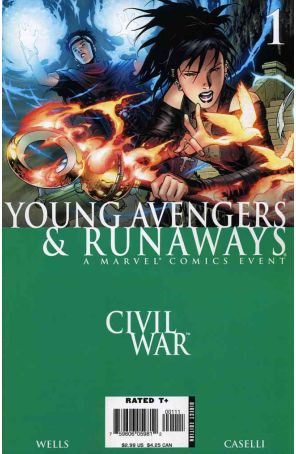 Civil War: Young Avengers And Runaways 1 published by Marvel with cover art by Jim Cheung