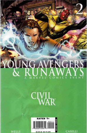 Civil War: Young Avengers And Runaways 2 published by Marvel with cover art by Jim Cheung
