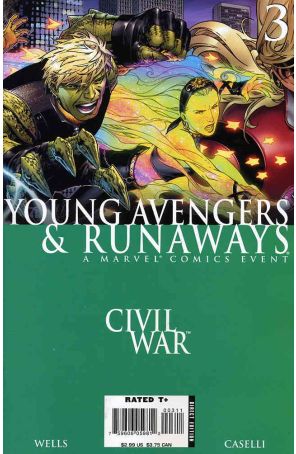 Civil War: Young Avengers And Runaways 3 published by Marvel with cover art by Jim Cheung