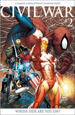 Civil War 2E published by Marvel with cover art by Michael Turner