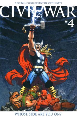 Civil War 4A published by Marvel with cover art by Michael Turner