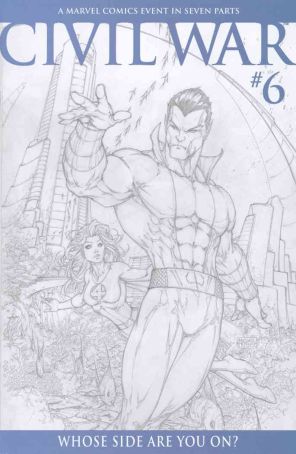 Civil War 6B published by Marvel with cover art by Michael Turner