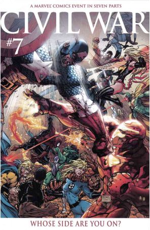 Civil War 7A published by Marvel with cover art by Michael Turner