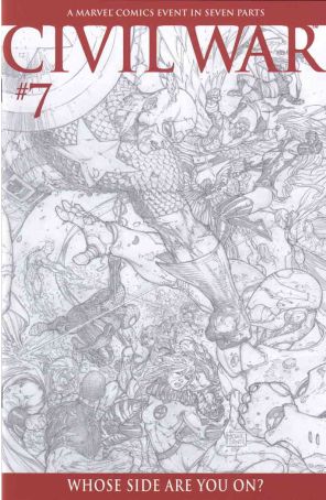 Civil War 7B published by Marvel with cover art by Michael Turner