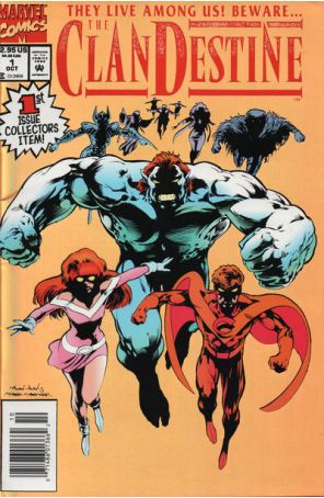 ClanDestine 1 (Newsstand) published by Marvel with cover art by Alan Davis
