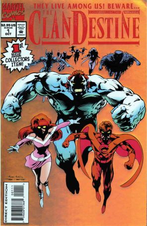 Clandestine 1 published by Marvel with cover art by Alan Davis
