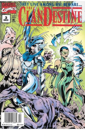 Clandestine 3 (Newsstand) published by Marvel with cover art by Alan Davis