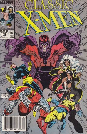 Classic X-Men 19 (Newsstand) published by Marvel with cover art by Arthur Adams