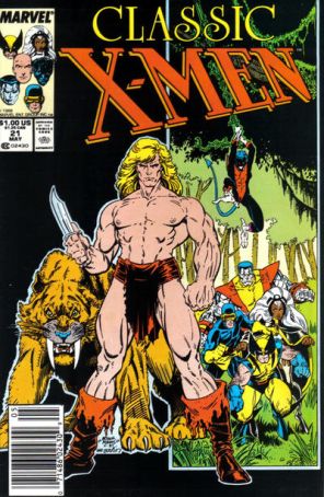 Classic X-Men 21 (Newsstand) published by Marvel with cover art by Arthur Adams
