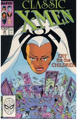 Classic X-Men 28 published by Marvel with cover art by Kerry Gammill