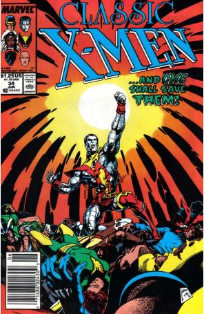 Classic X-Men 34 (Newsstand) published by Marvel with cover art by Steve Lightle