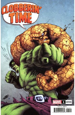 Clobberin' Time 1A published by Marvel with cover art by R. B. Silva