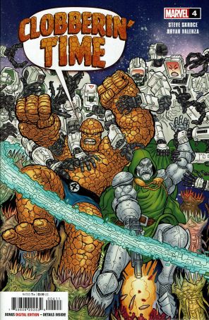 Clobberin' Time 4 published by Marvel with cover art by Steve Skroce