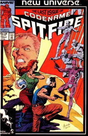 Codename: Spitfire 13 published by Marvel with cover art by Sandy Plunkett
