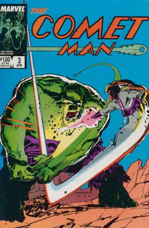 Comet Man 3 published by Marvel with cover art by Bill Sienkiewicz