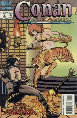 Conan Classic 5 published by Marvel with cover art by Barry Windsor-Smith