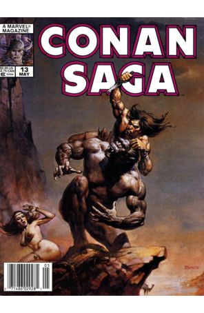 Conan Saga 13 (Newsstand) published by Marvel with cover art by Boris Vallejo