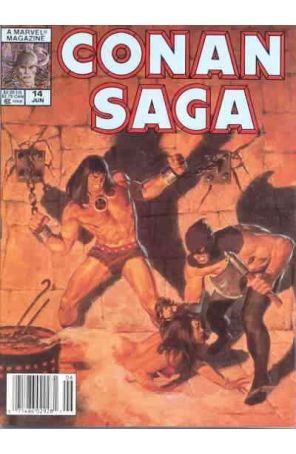 Conan Saga 14 (Newsstand) published by Marvel with cover art by John Buscema