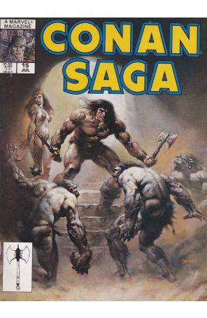 Conan Saga 15 published by Marvel with cover art by Boris Vallejo