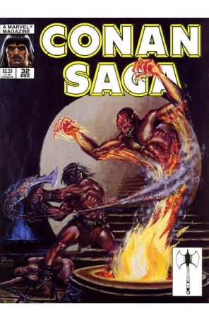 Conan Saga 32 published by Marvel with cover art by Steve Gan