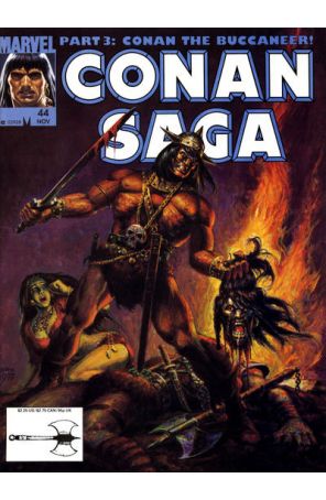 Conan Saga 44 published by Marvel with cover art by Ernie Chan