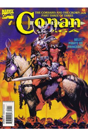 Conan Saga 94 published by Marvel with cover art by Michael Golden