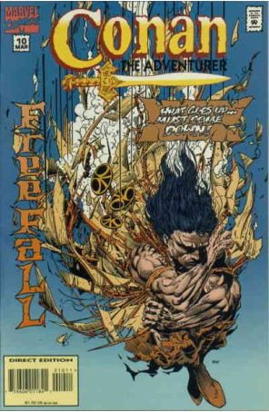 Conan the Adventurer 10 published by Marvel with cover art by Rafael Kayanan