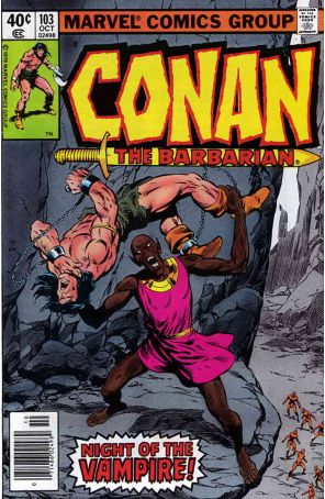 Conan the Barbarian 103 (Newsstand) published by Marvel with cover art by John Buscema