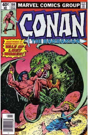 Conan the Barbarian 104 (Newsstand) published by Marvel with cover art by Ernie Chan