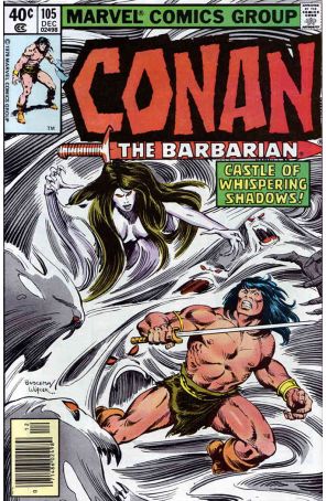 Conan the Barbarian 105 (Newsstand) published by Marvel with cover art by John Buscema