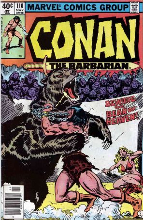 Conan the Barbarian 110 (Newsstand) published by Marvel with cover art by John Buscema