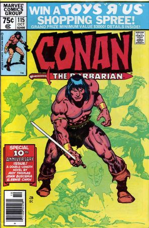 Conan the Barbarian 115 (Newsstand) published by Marvel with cover art by John Buscema
