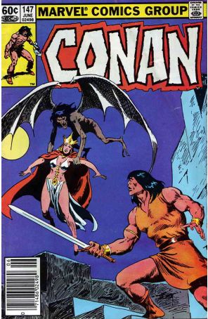 Conan the Barbarian 147 (Newsstand) published by Marvel with cover art by John Buscema