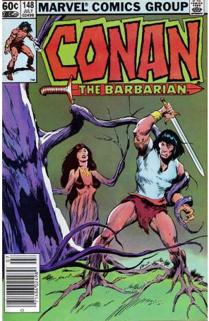 Conan the Barbarian 148 (Newsstand) published by Marvel with cover art by John Buscema
