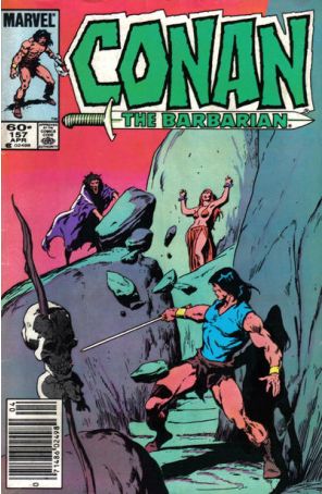 Conan the Barbarian 157 (Newsstand) published by Marvel with cover art by John Buscema