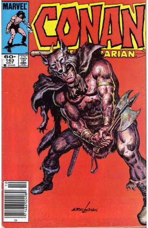 Conan the Barbarian 163 (Newsstand) published by Marvel with cover art by Ernie Chan